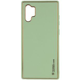Кожаный чехол Xshield для Samsung Galaxy Note 10 Plus (Мятный / Mint)