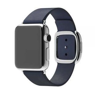 Ремінець для Apple Watch 38/40/41 mm Modern Buckle Leather Midnight Blue/Silver