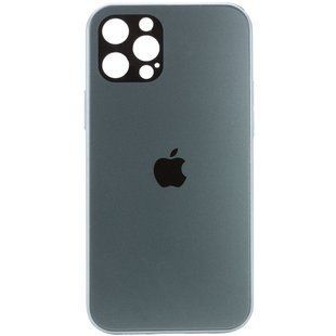 TPU+Glass чохол GLOSSY Logo Full camera для Apple iPhone 12 Pro (6.1") (Зелений)