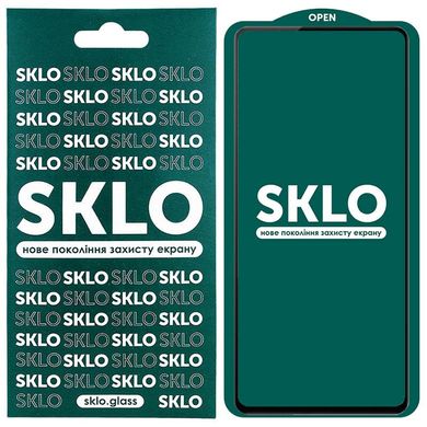 Защитное стекло SKLO 5D (full glue) для Xiaomi Redmi Note 10 / Note 10s Черный