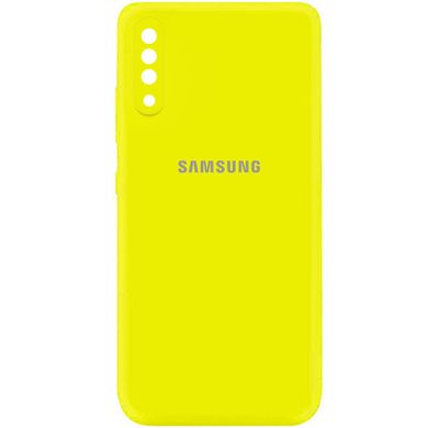 Чохол для Samsung Galaxy A50 (A505F) / A50s / A30s Silicone Full camera закритий низ + захист камери Жовтий / Flash