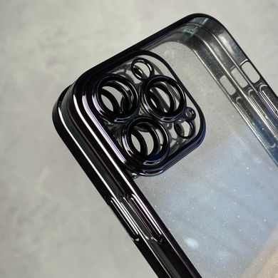 Чехол с блестками для Iphone 14 Plus Brilliant Acrylic Case + защита камеры Black