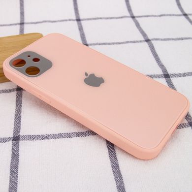 TPU+Glass чехол GLOSSY Logo Full camera для Apple iPhone 12 mini (5.4") (Розовый)