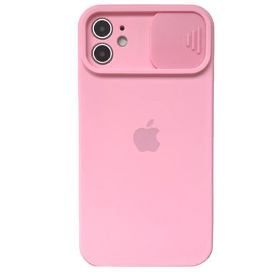 Чохол для iPhone 11 Silicone with Logo hide camera + шторка на камеру Rose Pink