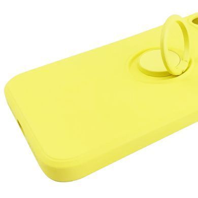 Чехол TPU Candy Ring Full Camera для Apple iPhone 12 (6.1"") Желтый / Yellow