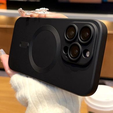 Чехол для iPhone 13 Pro Max Sapphire Matte with MagSafe + стекло на камеру Black