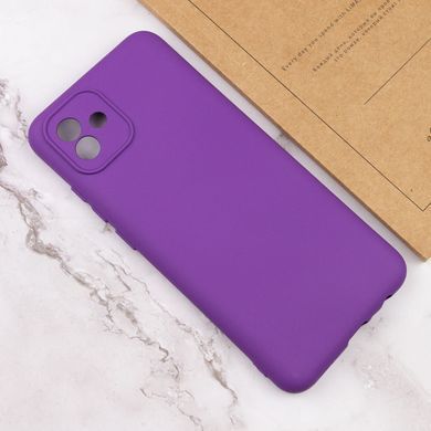 Чехол для Samsung Galaxy A04e Silicone Full camera закрытый низ + защита камеры Фиолетовый / Purple