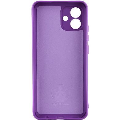 Чехол для Samsung Galaxy A04e Silicone Full camera закрытый низ + защита камеры Фиолетовый / Purple