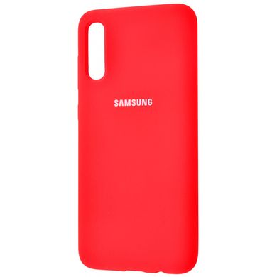 Чехол для Samsung Galaxy A50 / A50s / A30s Silicone Full красный c закрытым низом и микрофиброю
