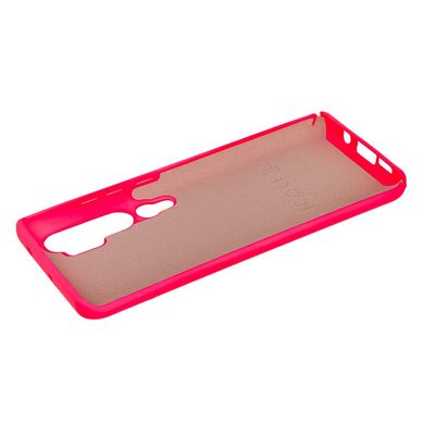 Чохол для Xiaomi Mi Note 10 Silicone Full рожевий з закритим низом і мікрофіброю