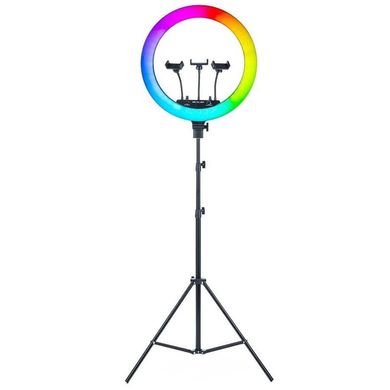 Кольцевая LED лампа RGB MJ-18, 436 диодов, 45 см (с сумкой), Белый