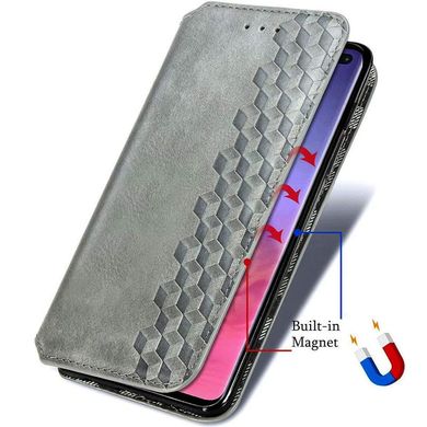 Кожаный чехол книжка GETMAN Cubic (PU) для Samsung Galaxy A32 5G (Серый)