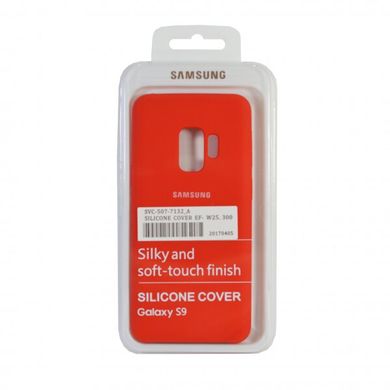 Накладка Silicone Cover for Samsung S9 Red