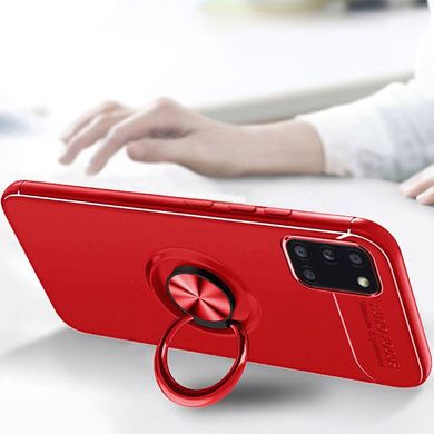 TPU чехол Deen ColorRing под магнитный держатель (opp) для Samsung Galaxy A31 (Красный / Красный)