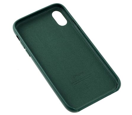 Чехол для iPhone Xr Leather Case (Leather) зеленый лес