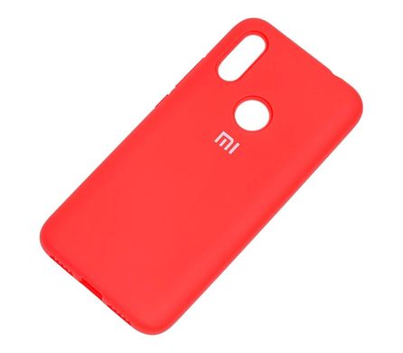 Чохол для Xiaomi Redmi 7 Silicone Full Червоний з закритим низом і мікрофіброю