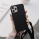 Чехол с ремешком для iPhone 14 Pro Max Crossbody fibra с Микрофиброй Black