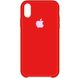Чохол silicone case for iPhone X/XS Dark Red / Червоний