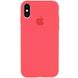 Чохол silicone case for iPhone XS Max з мікрофіброю і закритим низом Watermelon red