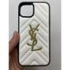 Чехол для Iphone 12 Pro Max Leather YSL White-Black