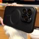 Чехол для iPhone 13 Pro Max Sapphire Matte with MagSafe + стекло на камеру Black