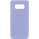 Чехол для Samsung Galaxy S8 (G950) Silicone Full светло-фиолетовый с закрытым низом и микрофиброй
