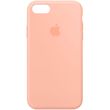 Чохол silicone case for iPhone 7/8 з мікрофіброю і закритим низом Помаранчевий / Grapefruit