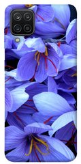 Чехол для Samsung Galaxy A12 PandaPrint Фиолетовый сад цветы