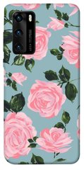 Чехол для Huawei P40 PandaPrint Розовый принт цветы
