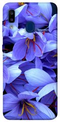 Чехол для Samsung Galaxy A20 / A30 PandaPrint Фиолетовый сад цветы