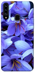 Чехол для Samsung Galaxy A20s PandaPrint Фиолетовый сад цветы