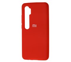 Чохол для Xiaomi Mi Note 10 Silicone Full Червоний з закритим низом і мікрофіброю