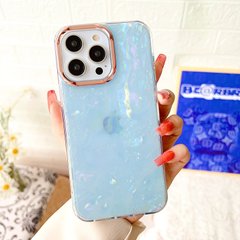 Чехол для iPhone 13 Мраморный Marble case Blue