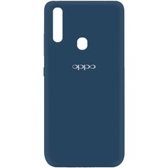Чехол для Oppo A31 Silicone Full с закрытым низом и микрофиброй Синий / Navy blue