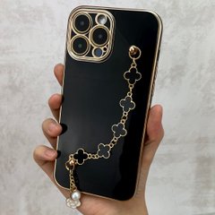 Чехол с цепочкой для iPhone 14 Pro Max Shine Bracelet Strap Black