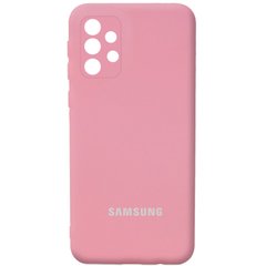 Чехол для Samsung Galaxy A32 4G Silicone Full camera закрытый низ + защита камеры Розовый / Pink