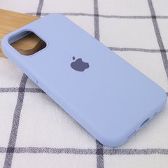Чехол для Apple iPhone 12 Pro Silicone Full / закрытый низ (Голубой / Lilac Blue)