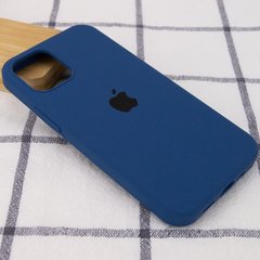 Чехол для Apple iPhone 12 Pro Silicone Full / закрытый низ (Синий / Navy Blue)