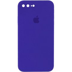 Чохол для Apple iPhone 7 plus / 8 plus Silicone Full camera закритий низ + захист камери (Фіолетовий / Ultra Violet) квадратні борти