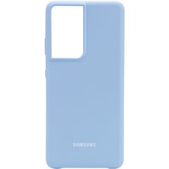 Чохол Silicone Cover (AA) для Samsung Galaxy S21 Ultra (Блакитний / Lilac Blue)