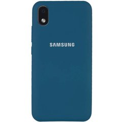 Чохол для Samsung Galaxy M01 Core / A01 Core Silicone Full Синій / Cosmos Blue з закритим низом і мікрофіброю