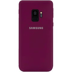 Чохол Silicone Cover My Color Full  для Samsung Galaxy S9 Бордовий / Marsala  з закритим низом і мікрофіброю