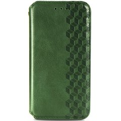Кожаный чехол книжка GETMAN Cubic (PU) для Samsung Galaxy A32 5G (Зеленый)