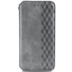 Кожаный чехол книжка GETMAN Cubic (PU) для ZTE Blade A7 Fingerprint (серый)