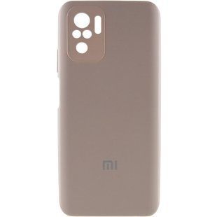 Чехол Silicone Cover Full Camera (AA) для Xiaomi Redmi Note 10 / Note 10s Серый / Lavender