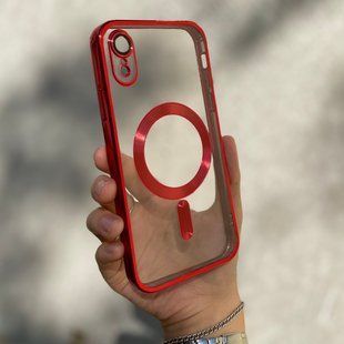 Чохол для iPhone XR Shining Case with Magsafe + скло на камеру Red