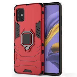 Ударопрочный чехол Transformer Ring for Magnet для Samsung Galaxy A51 (A515) Красный Противоударный, бронированный с кольцом