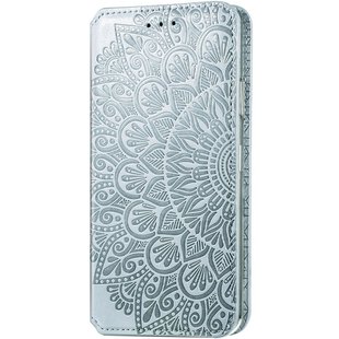 Шкіряний чохол книжка GETMAN Mandala (PU) для Samsung Galaxy A51 (Сірий)