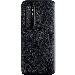 Кожаный чехол PU Retro classic для Xiaomi Mi Note 10 Lite (Черный)