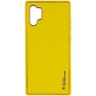 Кожаный чехол Xshield для Samsung Galaxy Note 10 Plus (Желтый / Yellow)